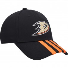 Anaheim Ducks adidas Locker Room Three Stripe Adjustable Hat - Black