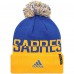 Buffalo Sabres adidas COLD.RDY Cuffed Knit Hat with Pom - Royal/Yellow