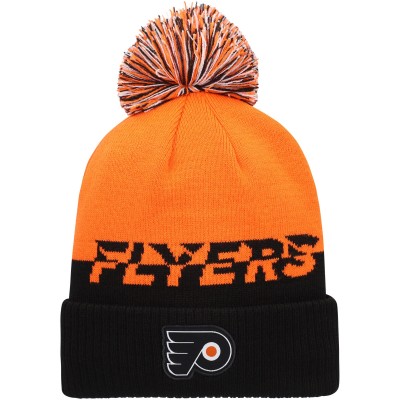 Шапка с помпоном Philadelphia Flyers adidas COLD.RDY Cuffed - Orange/Black
