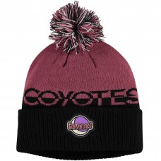 Arizona Coyotes adidas COLD.RDY Cuffed Knit Hat with Pom - Garnet/Black