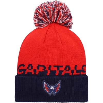Шапка с помпоном Washington Capitals adidas COLD.RDY Cuffed Knit - Red/Navy