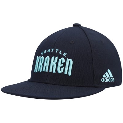 Бейсболка Seattle Kraken adidas Team - Deep Sea Blue