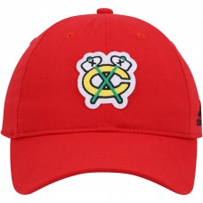 Chicago Blackhawks adidas Letter Slouch Adjustable Hat - Red