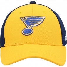St. Louis Blues Adidas Team Adjustable Hat - Gold/Navy
