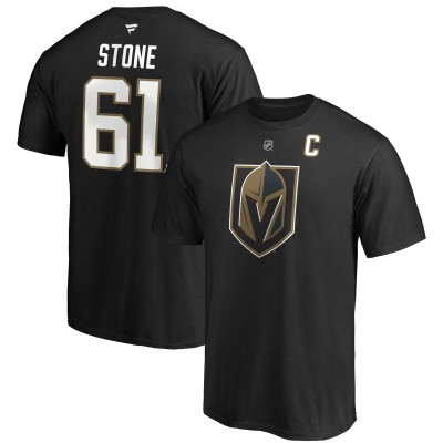 Футболка Mark Stone Vegas Golden Knights Authentic Stack Player Name & Number Captain Patch - Black