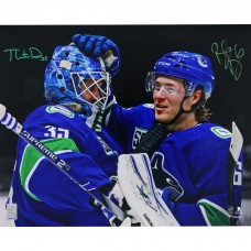 Brock Boeser & Thatcher Demko Vancouver Canucks Dual-Signed Fanatics Authentic 16 x 20 Spotlight Photograph