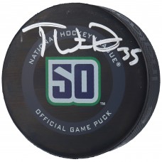 Шайба с автографом Thatcher Demko Vancouver Canucks Fanatics Authentic 50th Anniversary Season Official