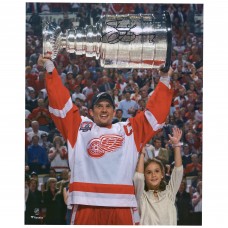 Autographed Detroit Red Wings Steve Yzerman Fanatics Authentic 16 x 20 Raising Cup Photograph