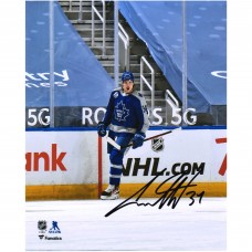 Autographed Toronto Maple Leafs Auston Matthews Fanatics Authentic 8 x 10 Reverse Retro Jersey Goal Celebration Photograph