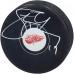 Autographed Detroit Red Wings Steve Yzerman Fanatics Authentic Team Logo Hockey Puck