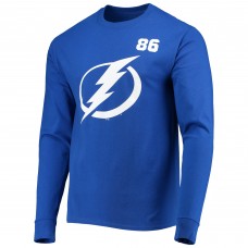 Mens Nikita Kucherov Blue Tampa Bay Lightning Long Sleeve T-Shirt