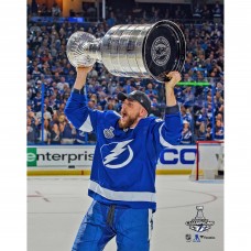 Unsigned Tampa Bay Lightning Eric Cernak Fanatics Authentic 2021 Stanley Cup Champions Raising Cup Photograph