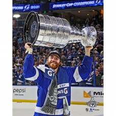 Unsigned Tampa Bay Lightning Brayden Point Fanatics Authentic 2021 Stanley Cup Champions Raising Cup Photograph