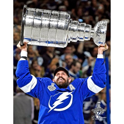 Unsigned Tampa Bay Lightning Alex Killorn Fanatics Authentic 2021 Stanley Cup Champions Raising Cup Photograph