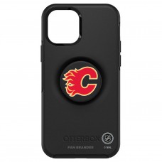 Calgary Flames OtterBox Otter+Pop PopSocket Symmetry iPhone Case - Black