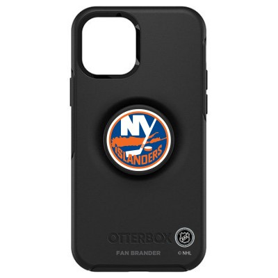 Чехол на iPhone NHL  New York Islanders OtterBox Otter+Pop PopSocket Symmetry - Black - оригинальные мобильные аксессуары НХЛ
