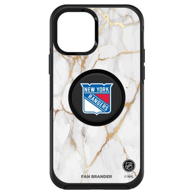 Чехол на телефон New York Rangers OtterBox Otter+Pop PopSocket Symmetry Marble Design iPhone - Black