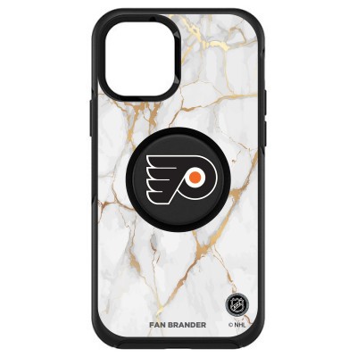 Чехол на телефон Philadelphia Flyers OtterBox Otter+Pop PopSocket Symmetry Marble Design iPhone - Black