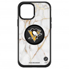 Чехол на iPhone NHL Pittsburgh Penguins OtterBox Otter+Pop PopSocket Symmetry Marble Design - Black