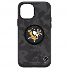 Чехол на iPhone NHL Pittsburgh Penguins OtterBox Otter+Pop PopSocket Symmetry Camo Design - Black