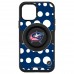 Columbus Blue Jackets OtterBox Otter+Pop PopSocket Symmetry Polka Dot Design iPhone Case - Black