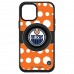 Edmonton Oilers OtterBox Otter+Pop PopSocket Symmetry Polka Dot Design iPhone Case - Black