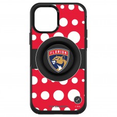Чехол на iPhone NHL Florida Panthers OtterBox Otter+Pop PopSocket Symmetry Polka Dot Design - Black