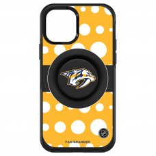 Чехол на iPhone NHL Nashville Predators OtterBox Otter+Pop PopSocket Symmetry Polka Dot Design - Black