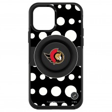 Чехол на iPhone NHL Ottawa Senators OtterBox Otter+Pop PopSocket Symmetry Polka Dot Design - Black