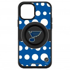 Чехол на iPhone NHL St. Louis Blues OtterBox Otter+Pop PopSocket Symmetry Polka Dot Design - Black