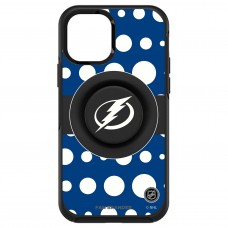 Чехол на iPhone NHL Tampa Bay Lightning OtterBox Otter+Pop PopSocket Symmetry Polka Dot Design - Black