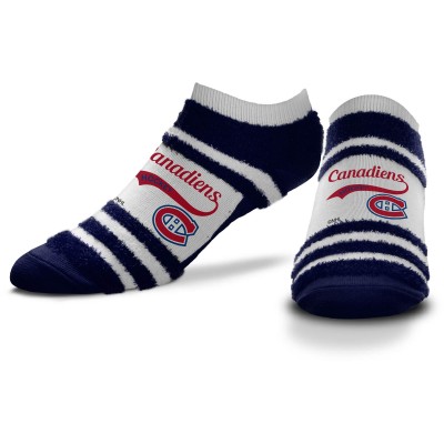 Носки Montreal Canadiens For Bare Feet Womens Block Stripe Fuzzy
