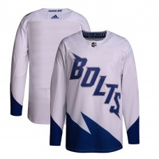 Игровая джерси Tampa Bay Lightning Adidas 2022 NHL Stadium Series Primegreen Blank - White