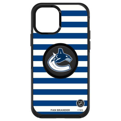 Чехол на iPhone NHL  Vancouver Canucks OtterBox Otter+Pop PopSocket Symmetry Stripe Design - Black - оригинальные мобильные аксессуары НХЛ