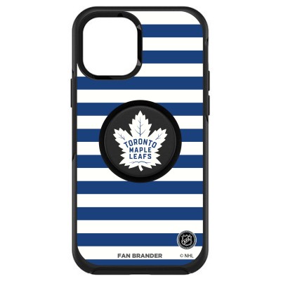 Чехол на телефон Toronto Maple Leafs OtterBox Otter+Pop PopSocket Symmetry Stripe Design iPhone - Black