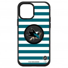 Чехол на iPhone NHL San Jose Sharks OtterBox Otter+Pop PopSocket Symmetry Stripe Design - Black