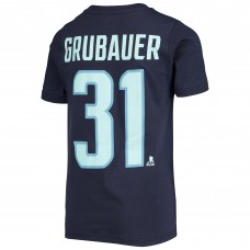 Футболка Philipp Grubauer Seattle Kraken Youth Player Name & Number - Navy