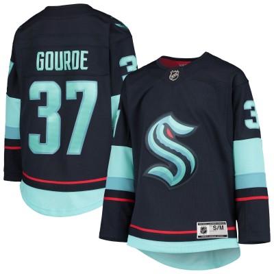 Игровая джерси Yanni Gourde Seattle Kraken Youth Home Premier Player - Deep Sea Blue