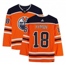 Игровая джерси Autographed Edmonton Oilers Zach Hyman Fanatics Authentic Orange adidas Authentic