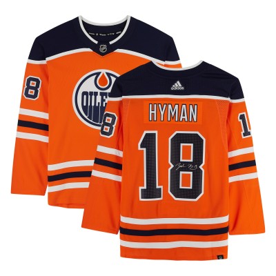 Игровая джерси Autographed Edmonton Oilers Zach Hyman Fanatics Authentic Orange adidas Authentic