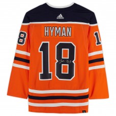 Игровая джерси Autographed Edmonton Oilers Zach Hyman Fanatics Authentic Orange adidas Authentic
