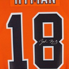 Игровая джерси Autographed Edmonton Oilers Zach Hyman Fanatics Authentic Orange adidas Authentic