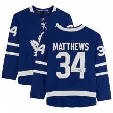 Игровая джерси Autographed Toronto Maple Leafs Auston Matthews Fanatics Authentic Blue Fanatics Breakaway Assistant Captain