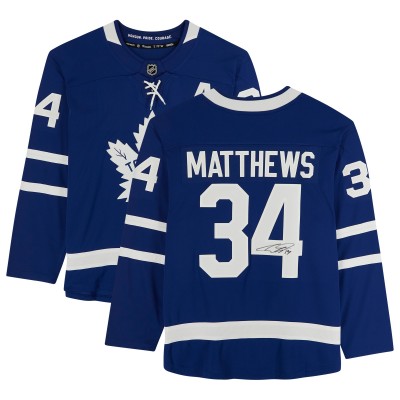 Игровая джерси Autographed Toronto Maple Leafs Auston Matthews Fanatics Authentic Blue Fanatics Breakaway Assistant Captain