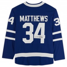 Игровая джерси Autographed Toronto Maple Leafs Auston Matthews Fanatics Authentic Blue Fanatics Breakaway Assistant Captain
