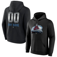 Colorado Avalanche Black Personalized Midnight Mascot Logo Pullover Hoodie