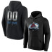 Colorado Avalanche Black Personalized Midnight Mascot Logo Pullover Hoodie