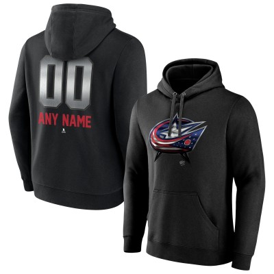 Толстовка Columbus Blue Jackets Personalized Midnight Mascot Logo - Black
