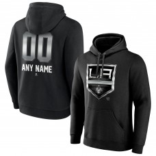 Los Angeles Kings Black Personalized Midnight Mascot Logo Pullover Hoodie