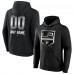 Los Angeles Kings Black Personalized Midnight Mascot Logo Pullover Hoodie